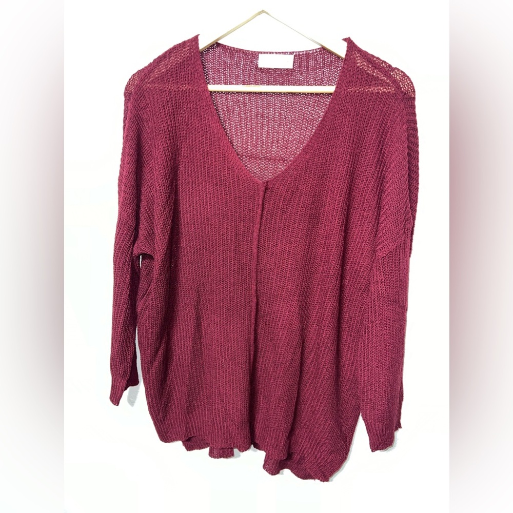 Altar'd State Knit Burgundy Sweater Size‎ M/L